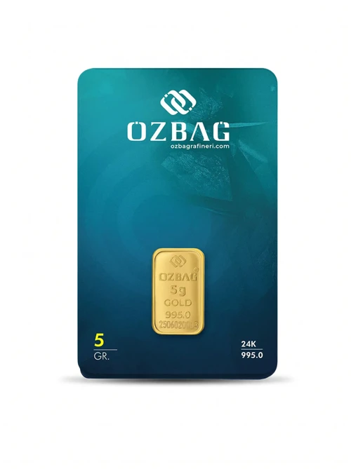 5 Gram 24 Ayar 995 Külçe Altın – Sertifikalı