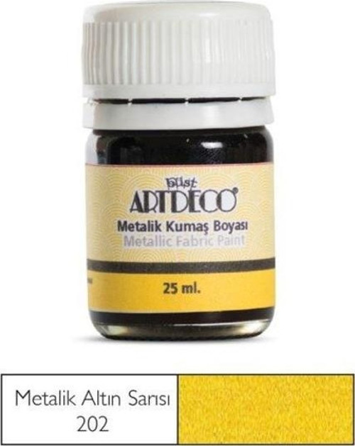 Metalik Kumaş Boyası 202 Altın Sarısı