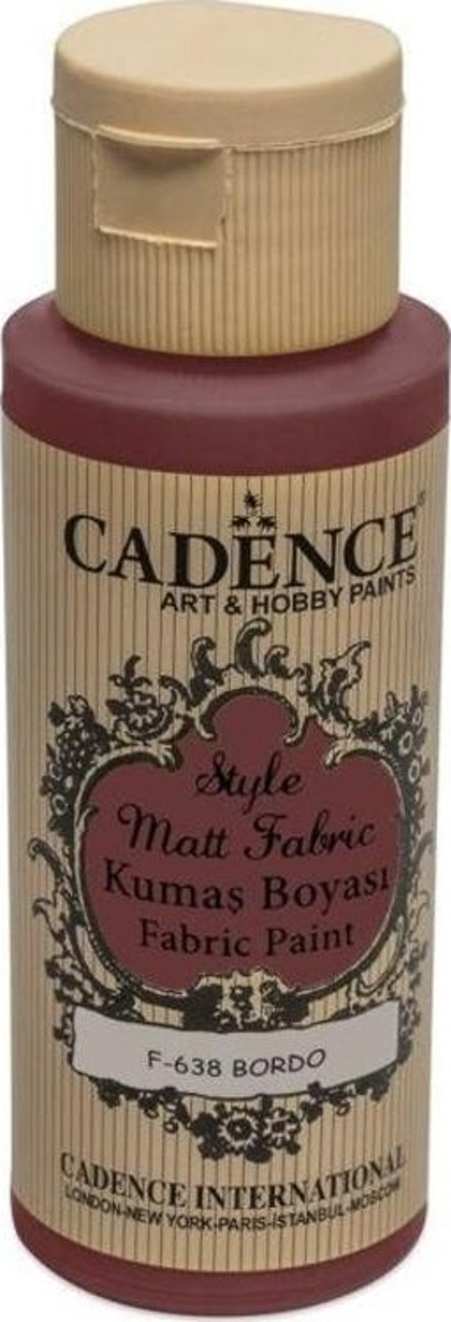 Style Matt Fabric Kumaş Boyası F-638 Bordo