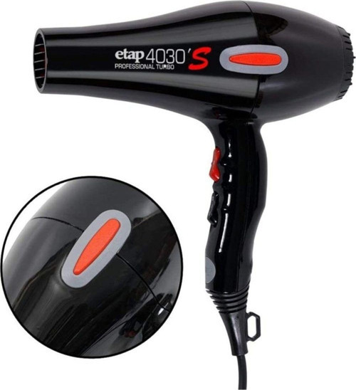 4030S Turbo Profesyonel 2500 W Saç Kurutma Makinesi, Siyah