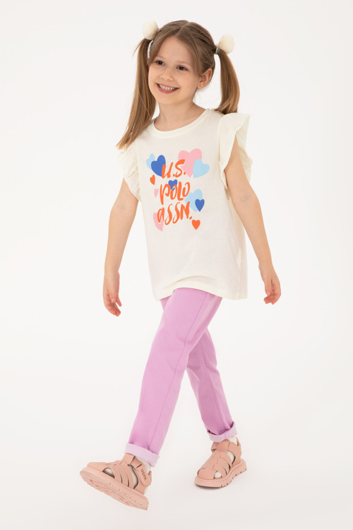 Kız Çocuk Pembe Toothpick Fit Kanvas Pantolon 50309130-VR041