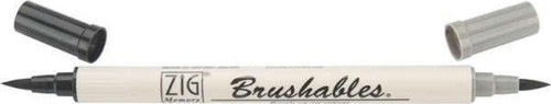 Brushables 2 Renk Tonu Fırça Uçlu Marker Kalem 010 Pure Black