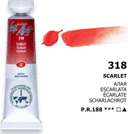 White Nights Extra-Fine Tüp Sulu Boya 10 Ml Scarlet 318