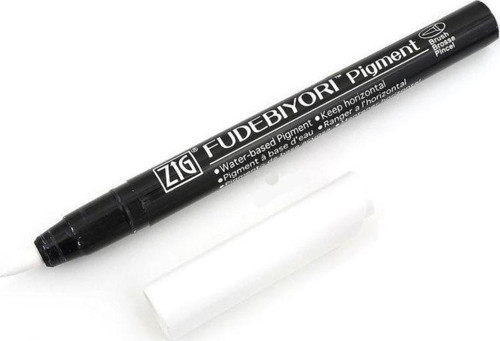 Fudebiyori Pigment Brush Pen Fırça Uçlu Kalem BEYAZ
