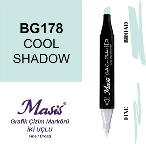 Çift Uçlu Marker Grafik Çizim Kalemi 178 Kozmik Yeşil