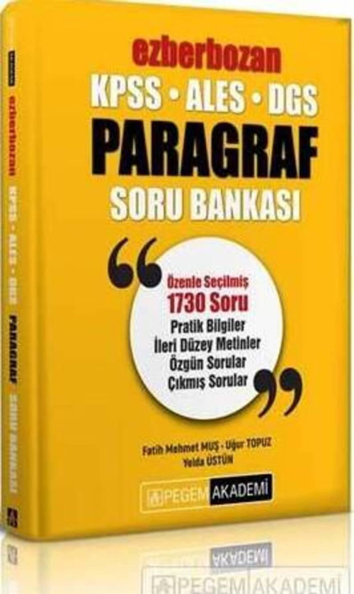 Ezberbozan KPSS ALES DGS Paragraf Soru Bankası