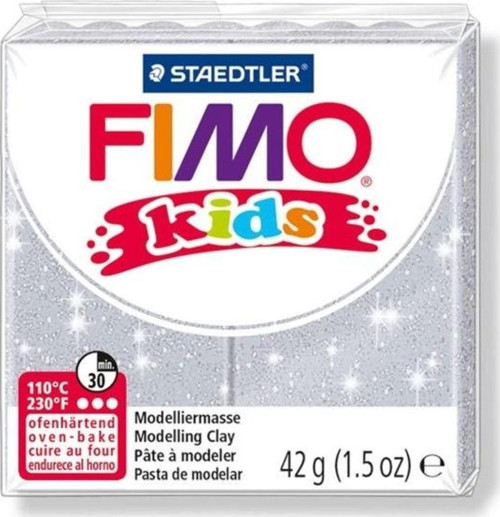 Fimo Kids Yumuşak Polimer Kil 42 gr 812 Yaldızlı Gri