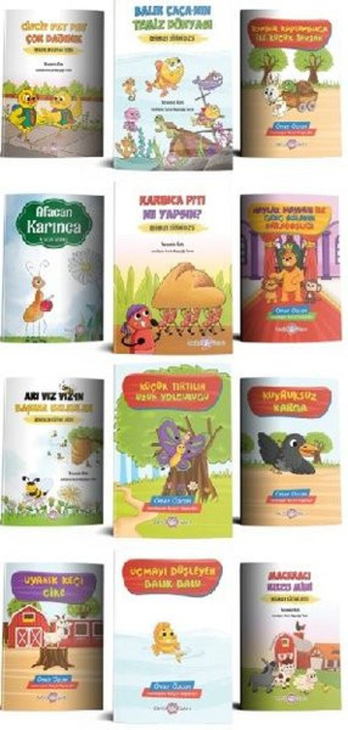 Sevimli Hayvanlar Hikaye Seti - 12 Kitap Takım