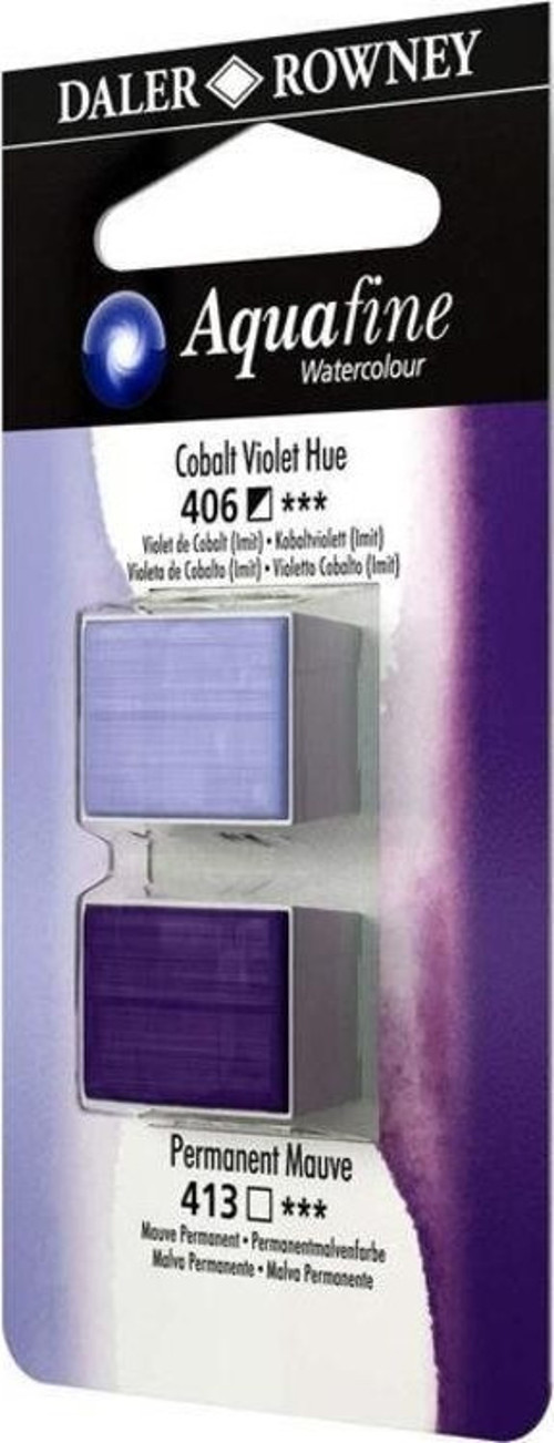 Aquafine 1/2 Tablet Suluboya 2'li Set COBALT VIOLET HUE/MAUVE