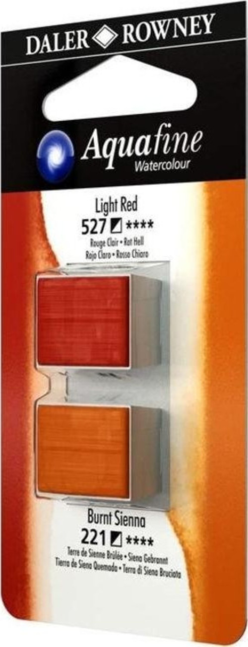 Aquafine 1/2 Tablet Suluboya 2'li Set LIGHT RED/BURNT SIENNA