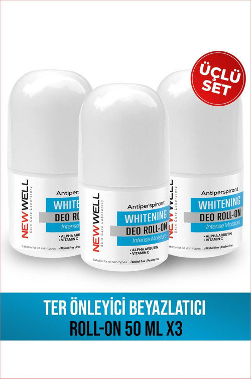 3 Adet Ter Önleyici Beyazlatıcı Roll-on 50 ml