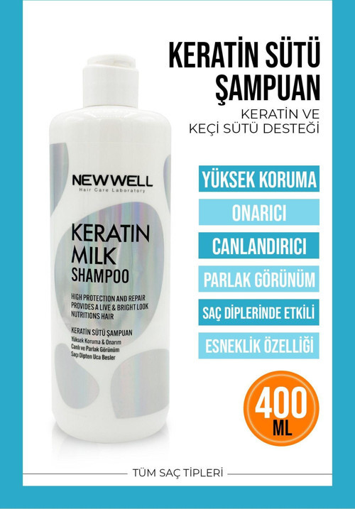 Keratin Sütü Şampuan (Yüksek Koruma ve Onarım) 400ML