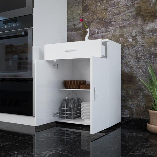 Mutfak Dolabı Çekmeceli Çok Amaçlı Dolap İki Kapaklı Banyo Dolabı Ofis Dolabı