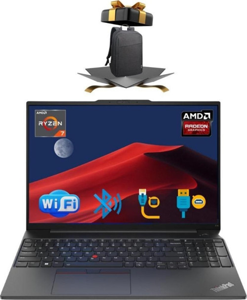 Nb E16 Thınkpad 21JT0017TX ATL44 RYZEN7-7730U 40GB 2TB M.2 SSD O/b 16 FDOS Taşınabilir Bilgisayar + ÇANTA