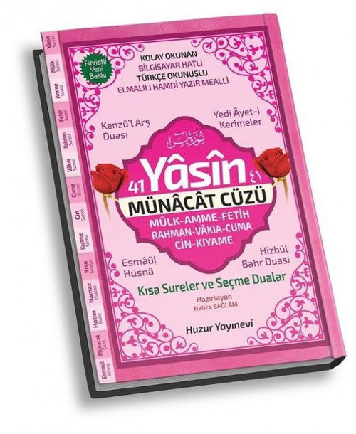 41 Yasin ve Münacat Cüzü - Orta Boy Fihristli Bilgisayar Hatlı (Kod: 65)