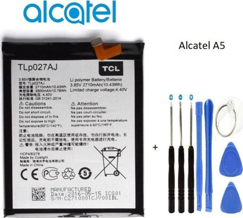 Alcatel A5 OT 6058D-A5 5085D Batarya Pil ve Tamir Seti TLp027A1-AC-AJ