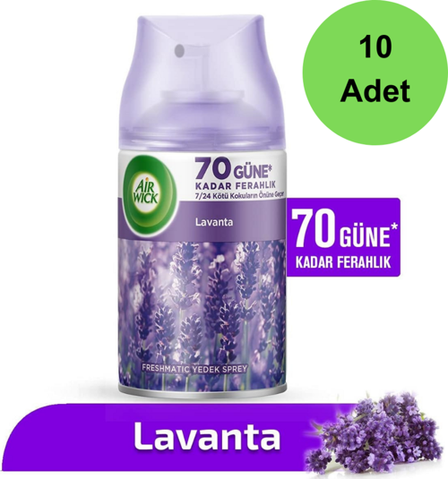 Freshmatic Otomatik Sprey Lavanta Yedek Sprey 250 ml x 10 Adet
