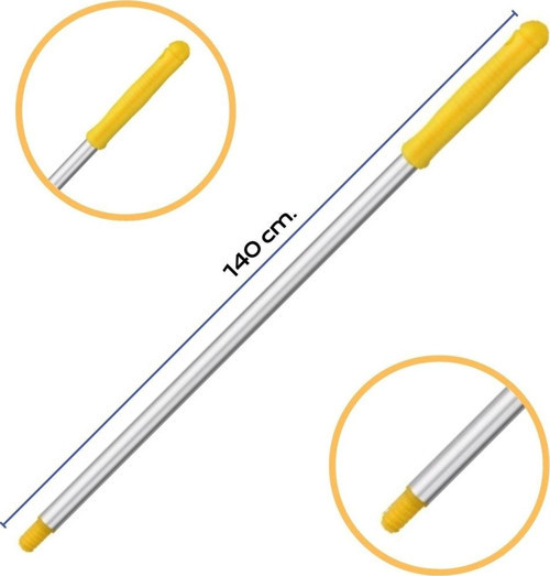 Premium Kalite Alüminyum Eloksallı Sap, Vidalı 140 cm. Sarı