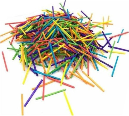 Ahşap Kibrit Çöpü RENKLİ 250'li Paket (5 cm)