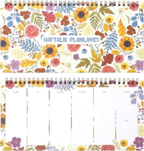 Haftalık Planlayıcı Spiralli 13x27 cm Sunflower
