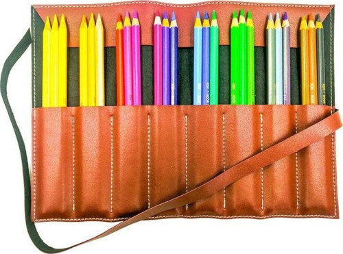 Koh-i Noor Mondeluz Aquarell Boya Kalemi 24 Renk Deri Çantalı Set