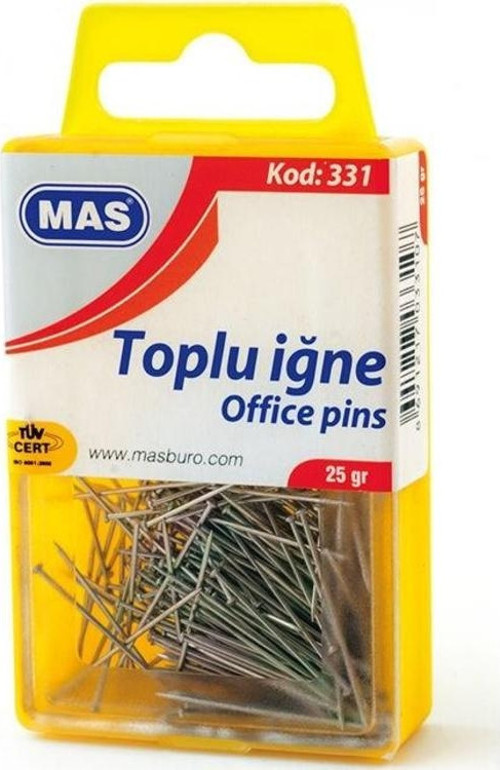 Toplu İğne (28 mm) Nikel Kaplı 25 gr Kristal Kutuda