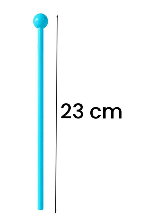 Orf-TFK-23LBL 3X Açık Mavi Çocuk Davulu Tokmağı 23 cm Ritim Çubuğu Örf Aleti (Karbon Fiber)