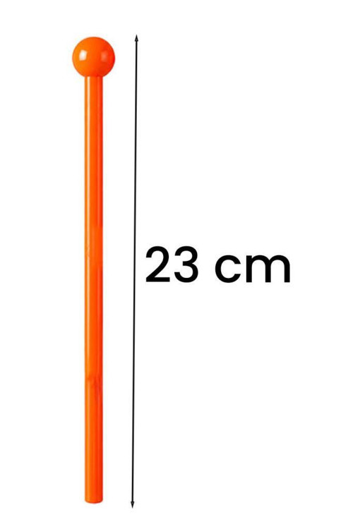 Orf-TFK-23OR 3X Turuncu Çocuk Davulu Tokmağı 23 cm Ritim Çubuğu Örf Aleti (Karbon Fiber)