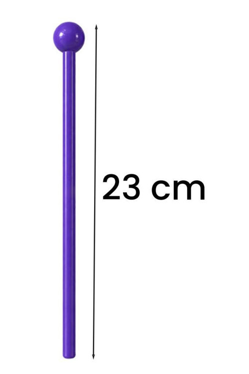 Orf-TFK-23PRP 3X Mor Çocuk Davulu Tokmağı 23 cm Ritim Çubuğu Örf Aleti (Karbon Fiber)