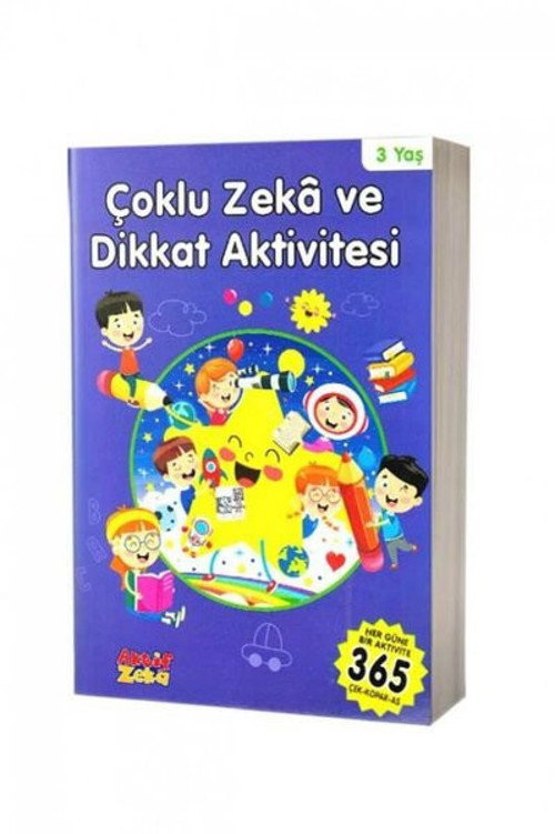 Çoklu Zeka ve Dikkat Aktivitesi 3 Yaş - Mavi Kitap