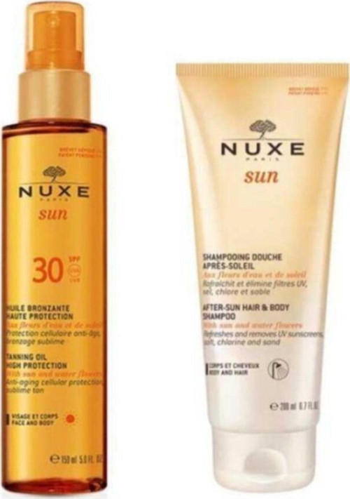 Sun Güneş Bronzlaştırıcı Yüz Ve Vücut Yağı Spf30 150 Ml Sun Güneş Sonrası Şampuan 200 Ml