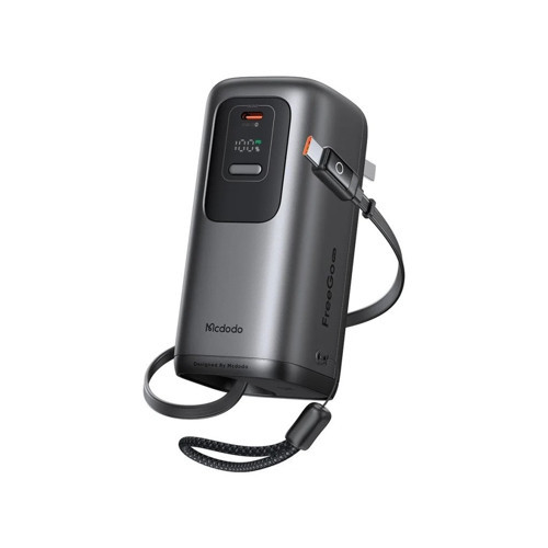 MC-8501 Freego 45W 3'ü 1 Arada 10000MAH Dahili Geri Çekilebilir Type-C Kablo, Ac Prize Takılabilir Şarj Adaptörlü Powerb