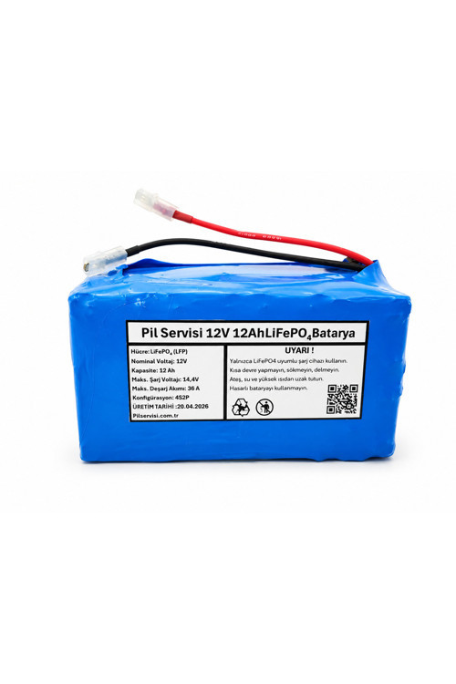 12 Volt 12 Ah Lifepo4 Akü (Akülü Araba İçin)