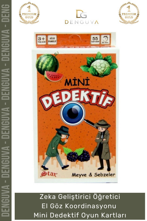 #OyunKartı Dedektif Zeka Geliştirici Eğitici Dikkat Odaklı Hız Kartları Meyve Sebzeler Oyun Kartı