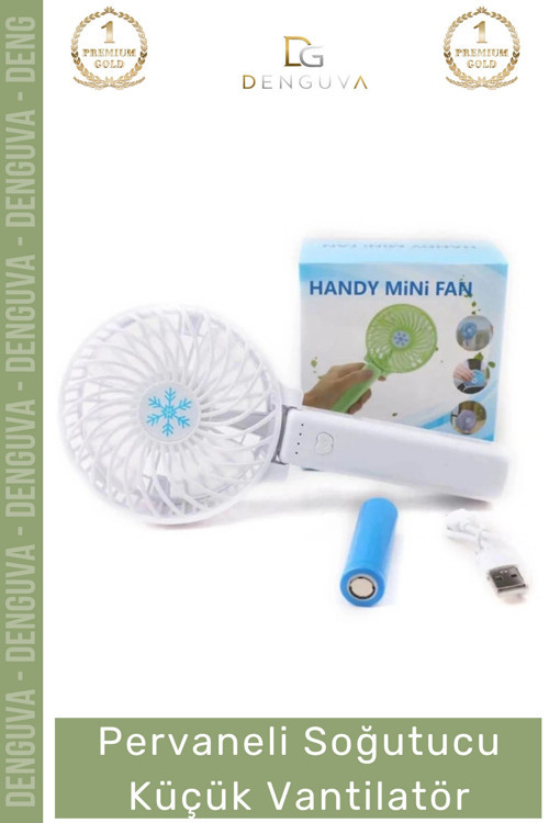#Vantilatör USB Şarjlı Mini El Fanı Sessiz Katlanabilir Beyaz Pervaneli Soğutucu Küçük Vantilatör