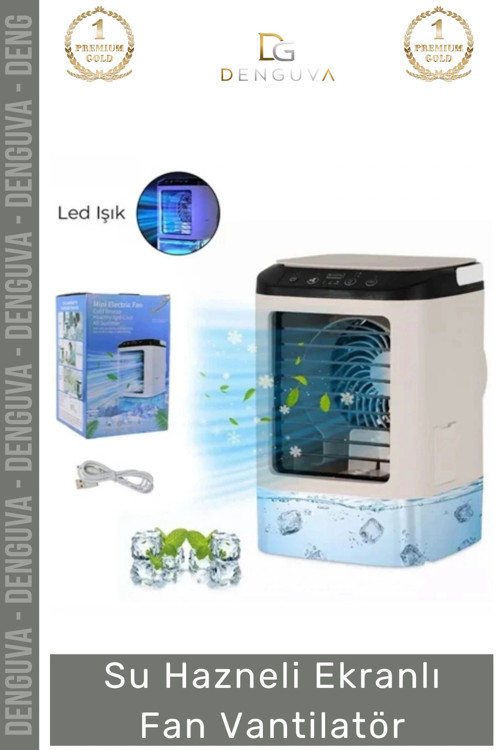 #Vantilatör Dijital Sessiz Kompakt Modern USB Nemlendirici Soğutucu Hazneli Ekranlı Fan Vantilatör