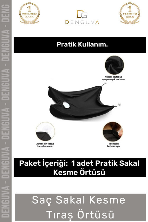 Denguva #TıraşÖrtüsü Vantuzlu Pratik Ev Tipi Kıl Toplama Önlüğü Apronu Saç Sakal Kesme Beyaz Tıraş Örtüsü 4