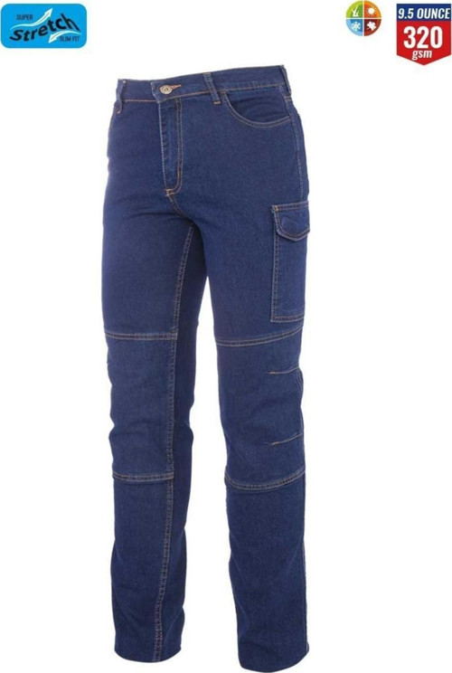 Kot İş Pantolonu Likralı Myform 2150 Denver Denim Renk Mavi