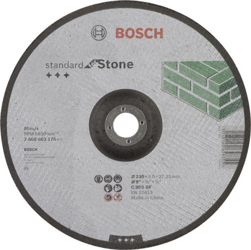 - 230*3,0 mm Standard Seri Bombeli Taş Kesme Diski (Taş)