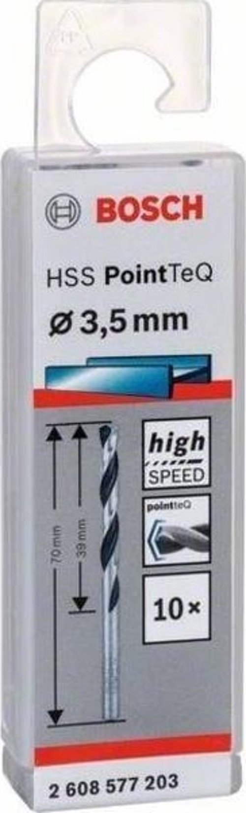 HSS PointTeQ Matkap Uç Metal 3.5x39x70mm 10 Parça