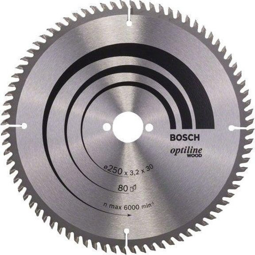 Optiline Wood Elmas Daire Testere Bıçağı Ahşap 250mm 80Diş