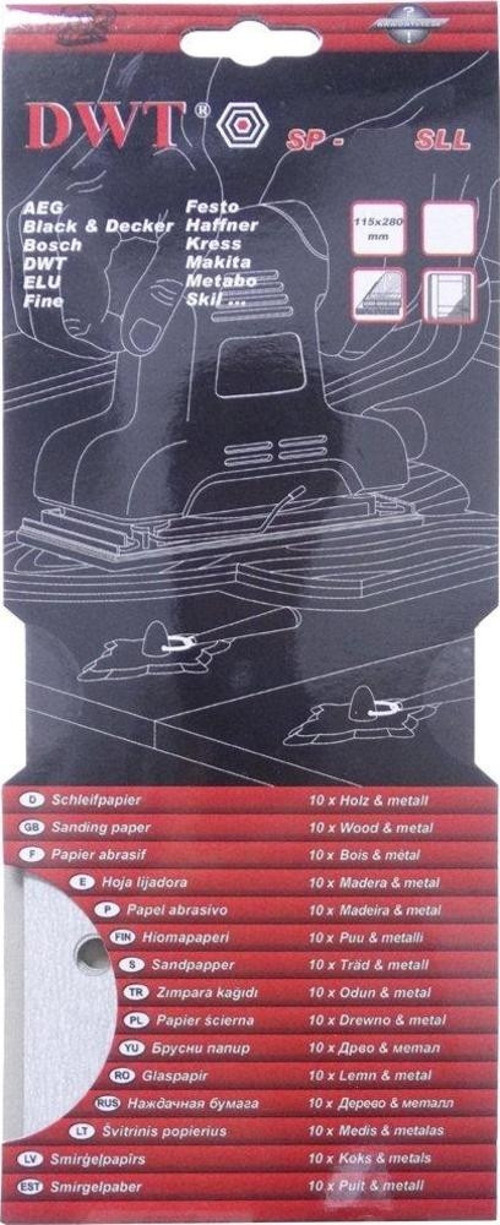 SP-120SLL Dikdörtgen Delikli Zımpara Kağıdı 115x280mm 120 Kum