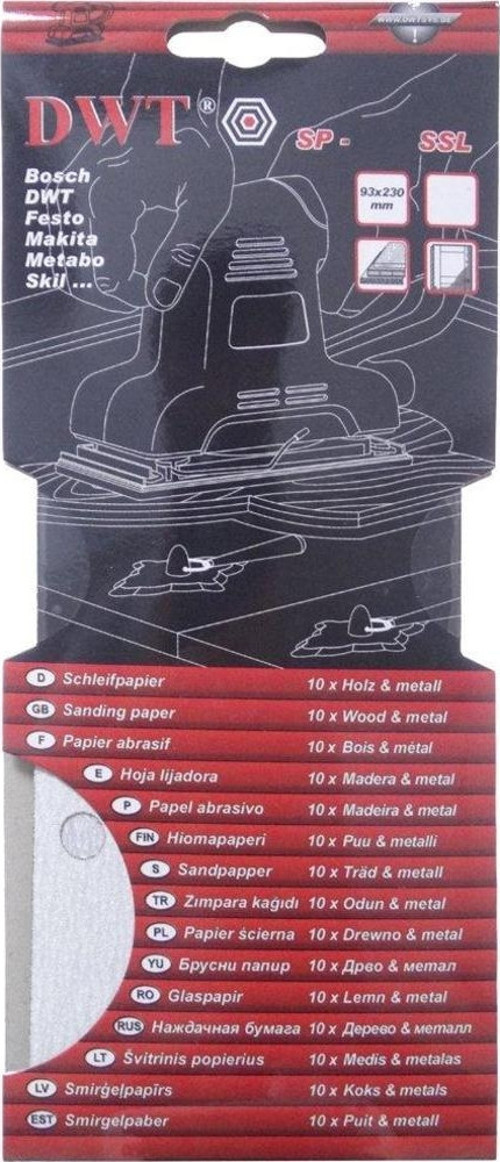 SP-320SSL Dikdörtgen Delikli Zımpara Kağıdı 93x230mm 320 Kum