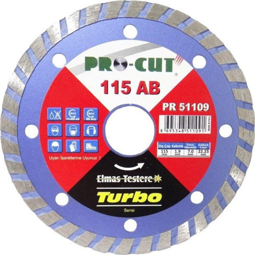 Pro-Cut PR51109 115AB Daire Testere 115mm - Beton, Tuğla