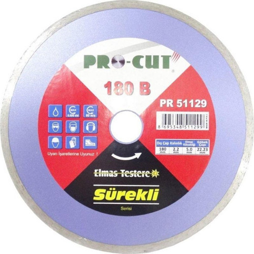 Pro-Cut PR51129 180B Daire Testere 180mm - Seramik, Porselen, Cam