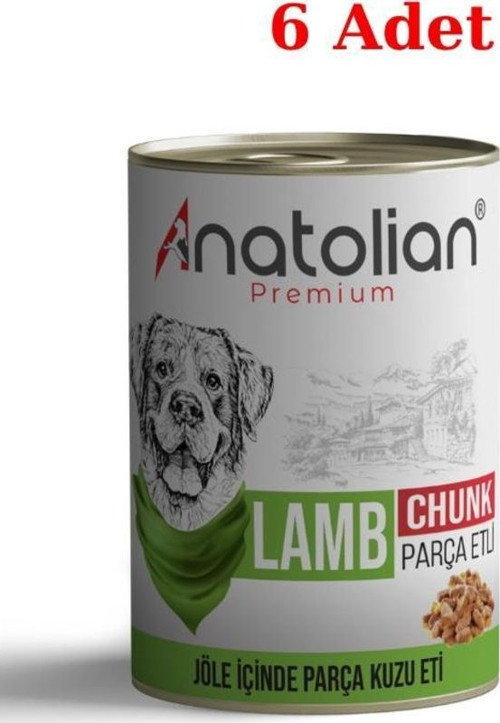 Kuzulu Parça Etli Yetişkin Köpek Konservesi 400 gr x 6 Adet