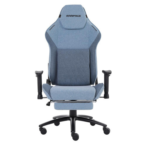 KL-R32 Ashina Üst Seviye Terletmez Kumaş Metal Ayak Mavi Gaming Oyuncu Koltuğu