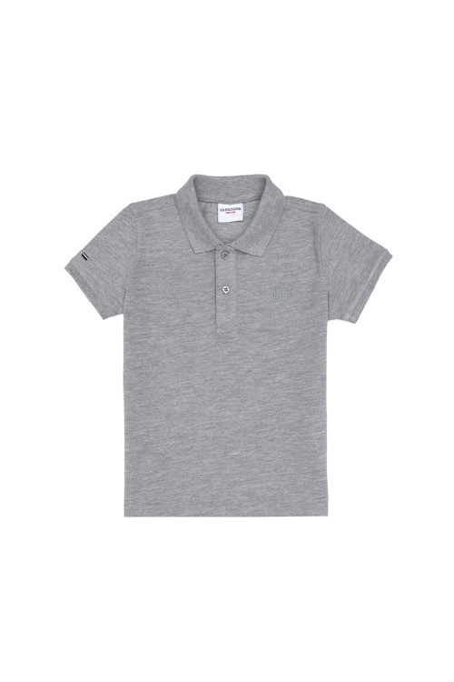 Erkek Çocuk Gri Melanj Basic Tişört 50306495-VR086