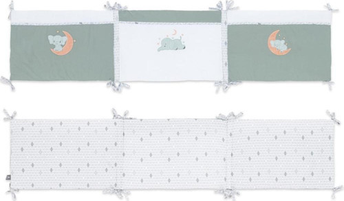 Hero Bebek & Çocuklar İçin Nakışlı Karyola Kenar Koruyucu (40X180) Elephant