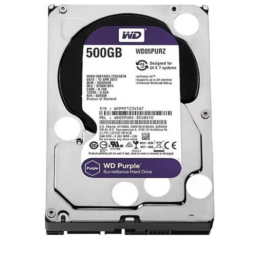 Wd 500Gb Purple WD500PURZ 3.5" 5400 RPM SATA 3 Harddisk (KDO)